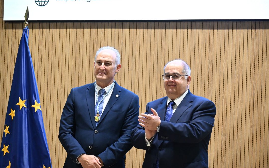 El presidente del Colegio de Veterinarios de Badajoz, José Marín Sánchez, hizo un pregón de feria ameno y didáctico