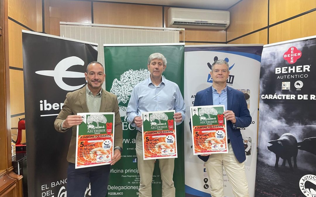 AECERIBER organiza la actividad ‘Jamones solidarios’ a beneficio de Fundación ASMI en la Feria de Zafra